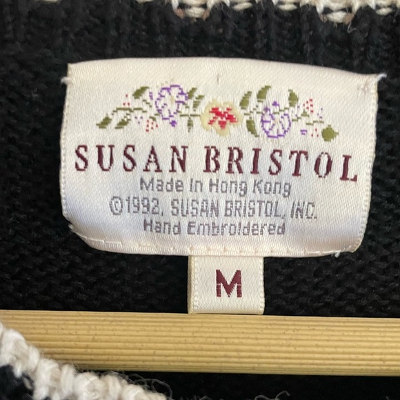 Susan Bristol | 1992 hand embroidery seamstress sweater. NWT. Size medium - Picture 6 of 8